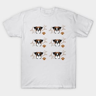 Boxer dog pattern T-Shirt